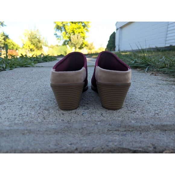 Zee Alexis Slip On Clogs Womens US 8 Woven Mule Heels Casual Cranberry Red - Picture 8 of 11